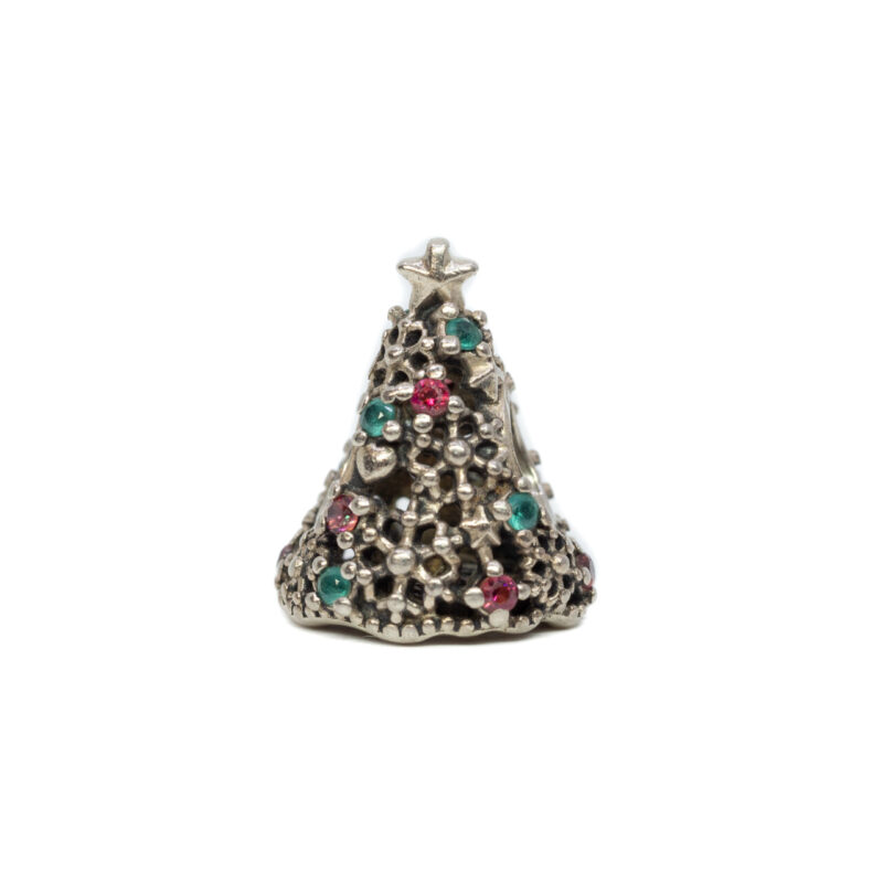 Pandora Sterling Silver Glitter Christmas Tree Charm #64036-1