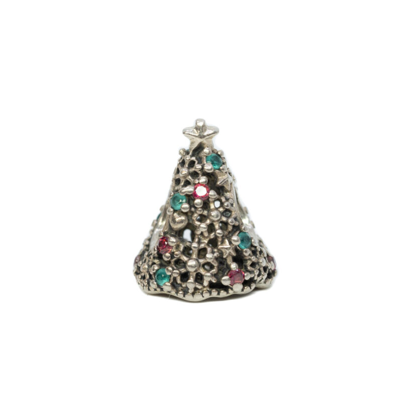 Pandora Sterling Silver Glitter Christmas Tree Charm #64036-1