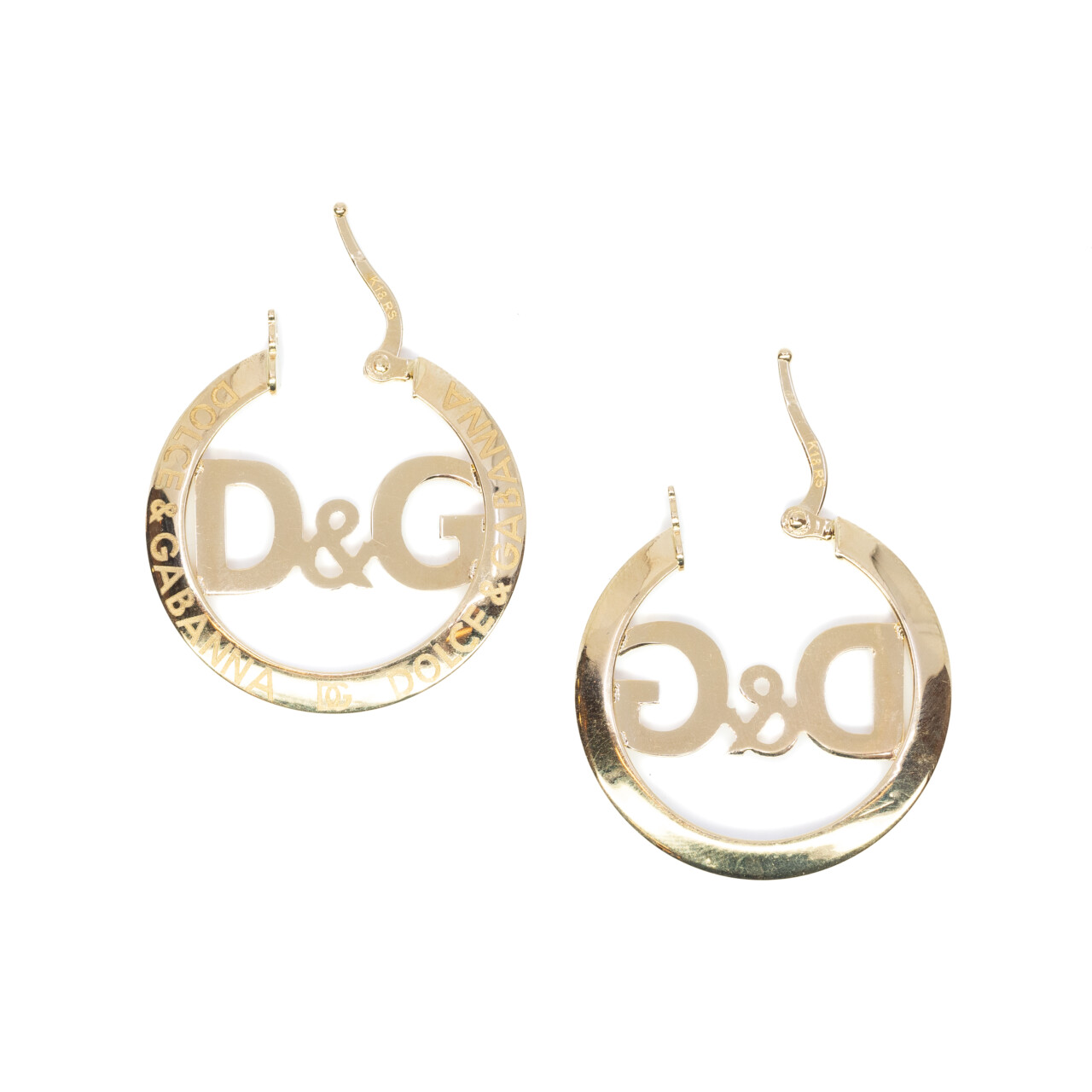 18ct Yellow Gold D & G Initial Hoop Earrings #64269 18ct Yellow Gold D & G Initial Hoop Earrings #64269 - Image 6