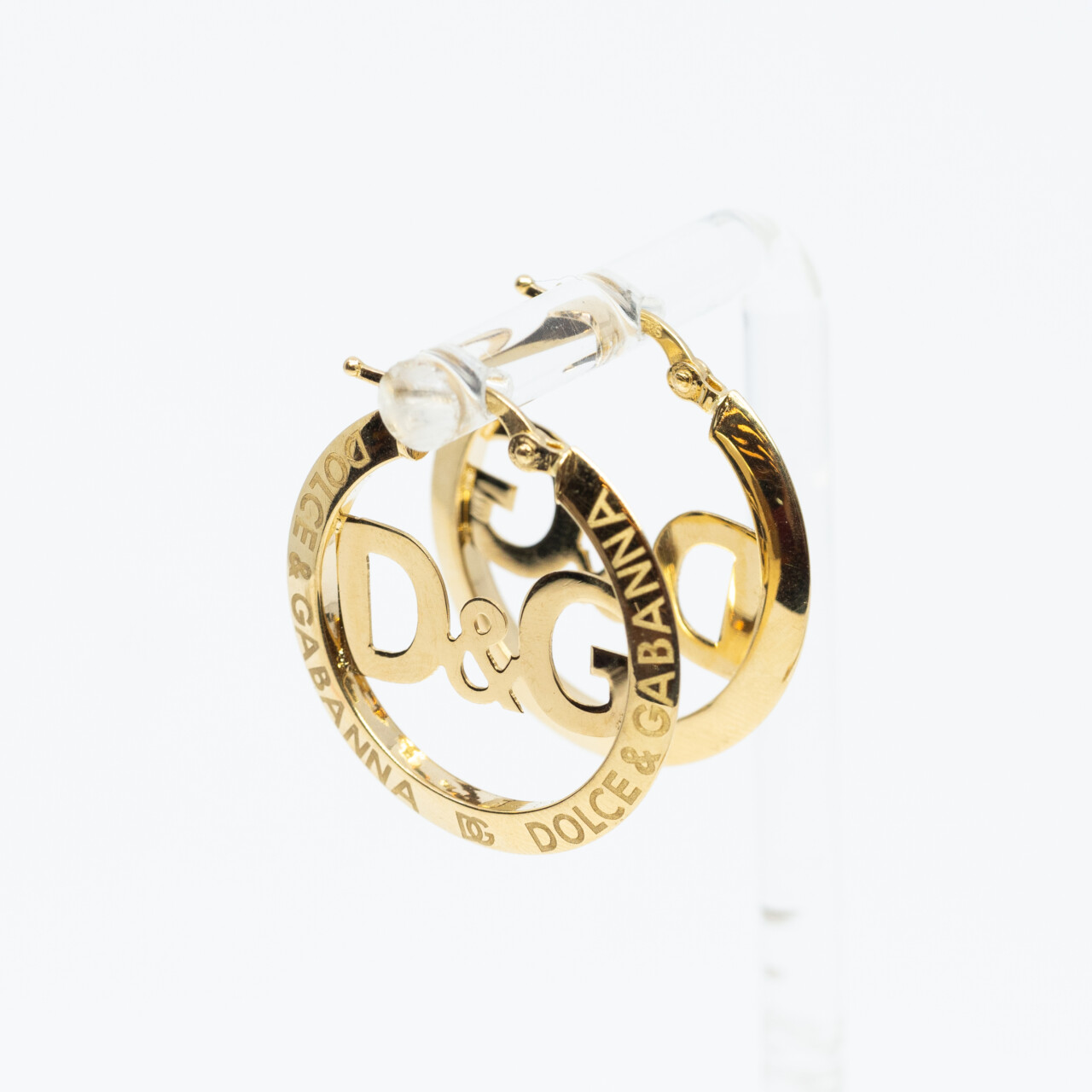 18ct Yellow Gold D & G Initial Hoop Earrings #64269 18ct Yellow Gold D & G Initial Hoop Earrings #64269 - Image 2