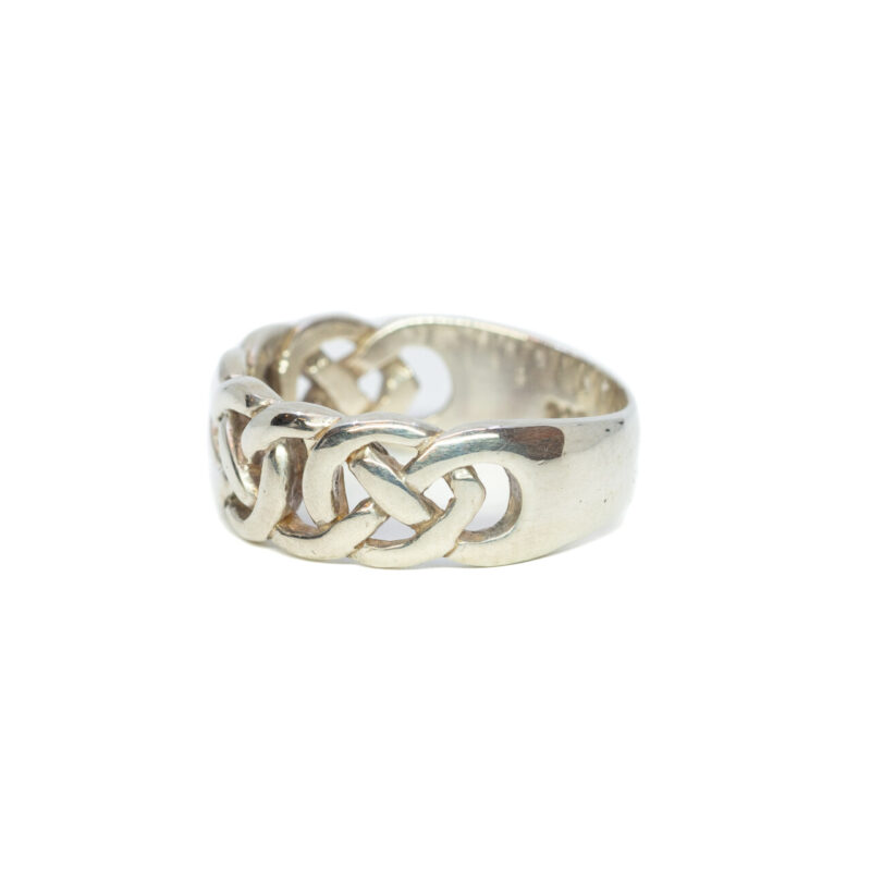 Sterling Silver Celtic Style Knot Ring Size O #64382