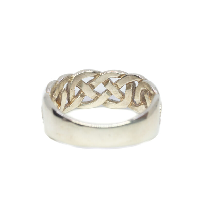 Sterling Silver Celtic Style Knot Ring Size O #64382