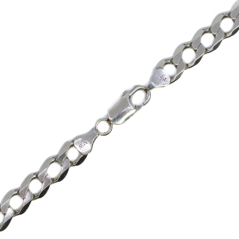 Sterling Silver Curb Link chain Necklace 55cm #64400