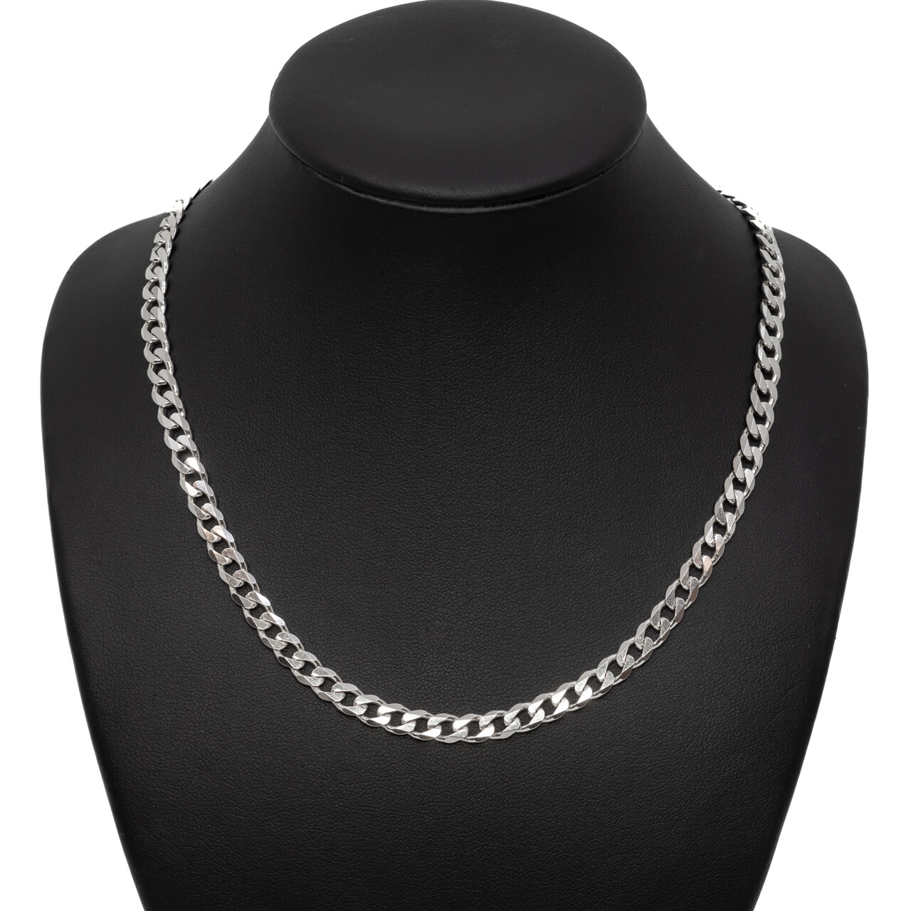 Sterling Silver Curb Link Chain Necklace 55cm #64431
