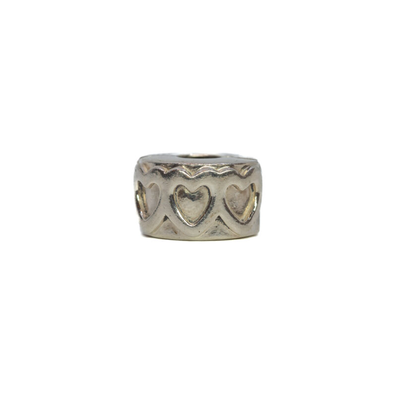 Pandora Sterling Silver Band of Hearts Clip Stopper Charm #1193-10