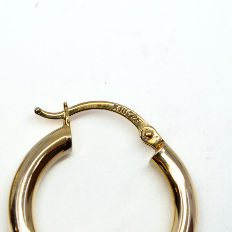 18ct Yellow Gold Hoop Earrings #63941