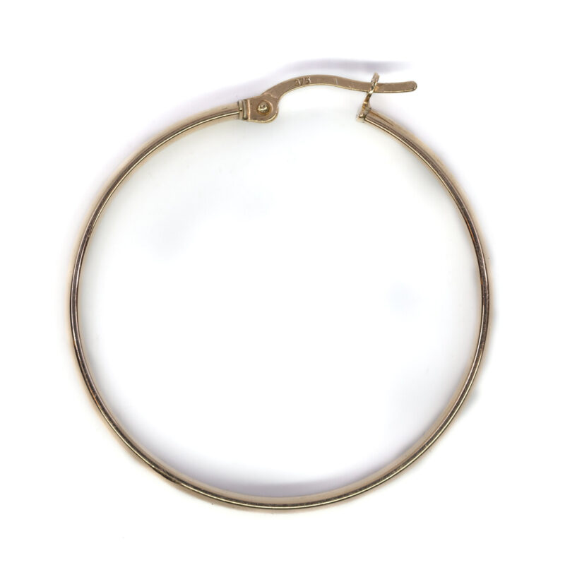 Single 9ct Yellow Gold Hoop Earring 32mm #64367