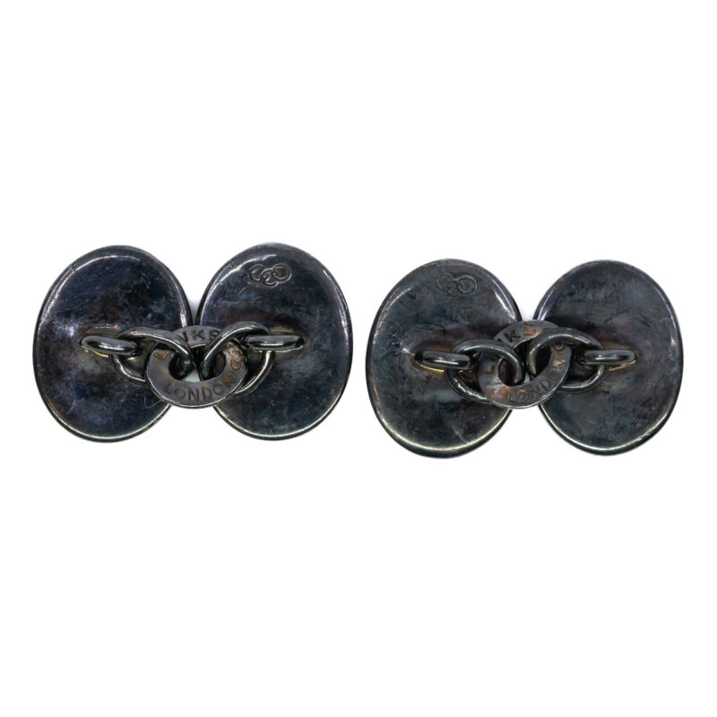 Links London Black Steel Mother of Pearl & Onyx Cufflinks in Box #63000