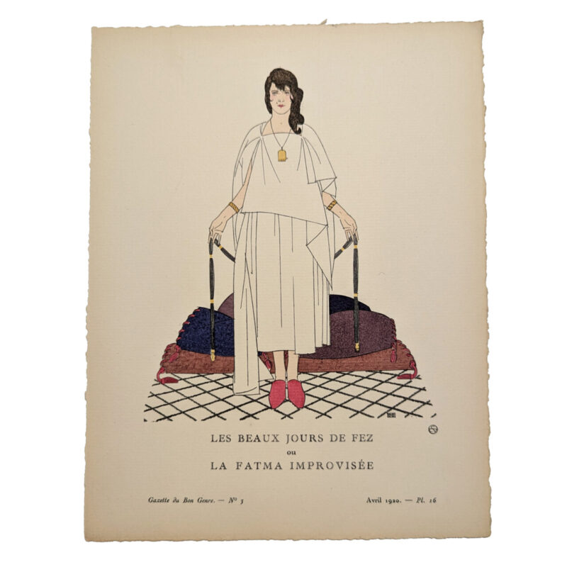 Gazette du Bon Ton Fashion Print Les Beaux Jours De Fez 1920 #64767-3