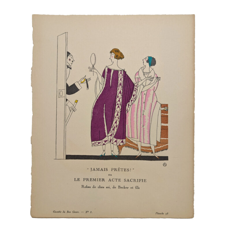 Gazette du Bon Ton (Genre) Fashion Print - Jamais Pretes! c.1920 #64767-8