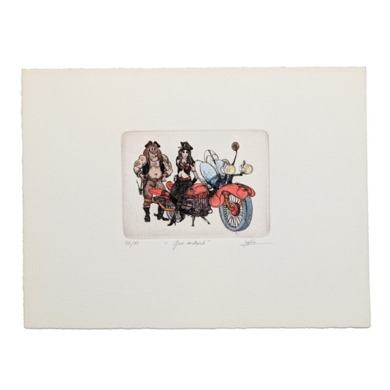 Le Père - Groo Motard - Limited Edition Caricature Limited Edition Art Print / Etching #64781