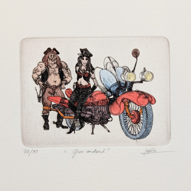 Le Père - Groo Motard - Limited Edition Caricature Limited Edition Art Print / Etching #64781