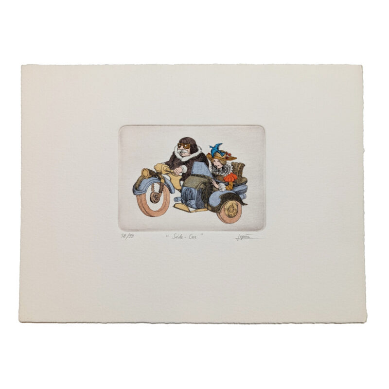 Le Père - Side Car - Limited Edition Caricature Limited Edition Art Print / Etching #64784