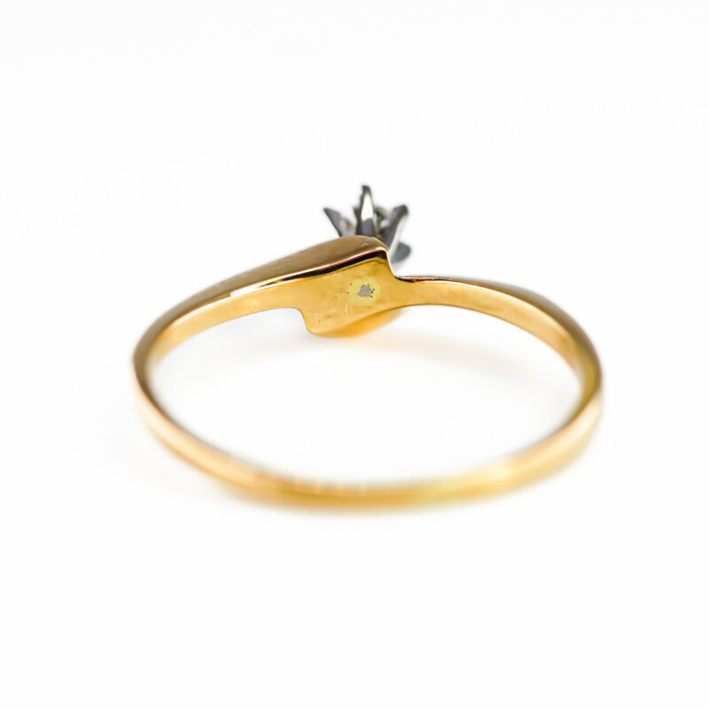 18ct Yellow Gold High Set Diamond Solitaire Ring Size K 1/2 #64676 ...