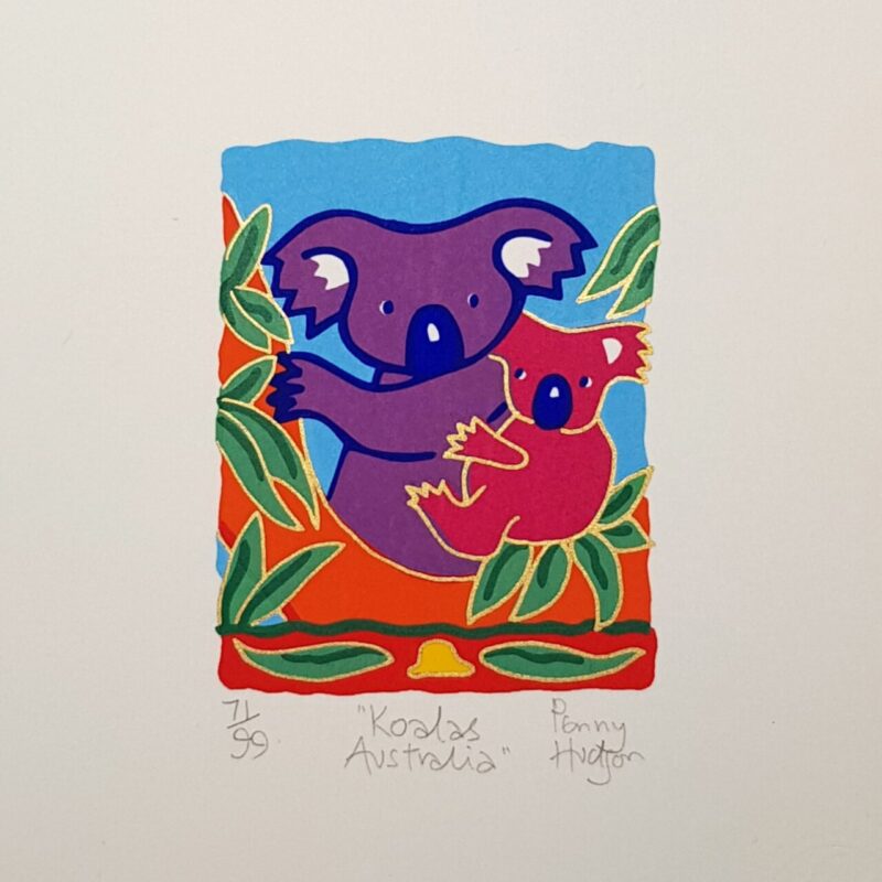 Koalas Australia Colourful Limited Print by Penny Hudson #64704