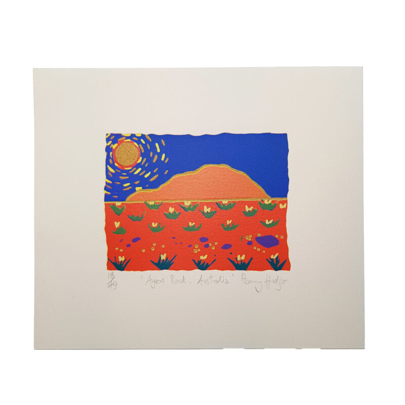 Ayers Rock Uluru Colourful Limited Print by Penny Hudson | Hand Signed #64711