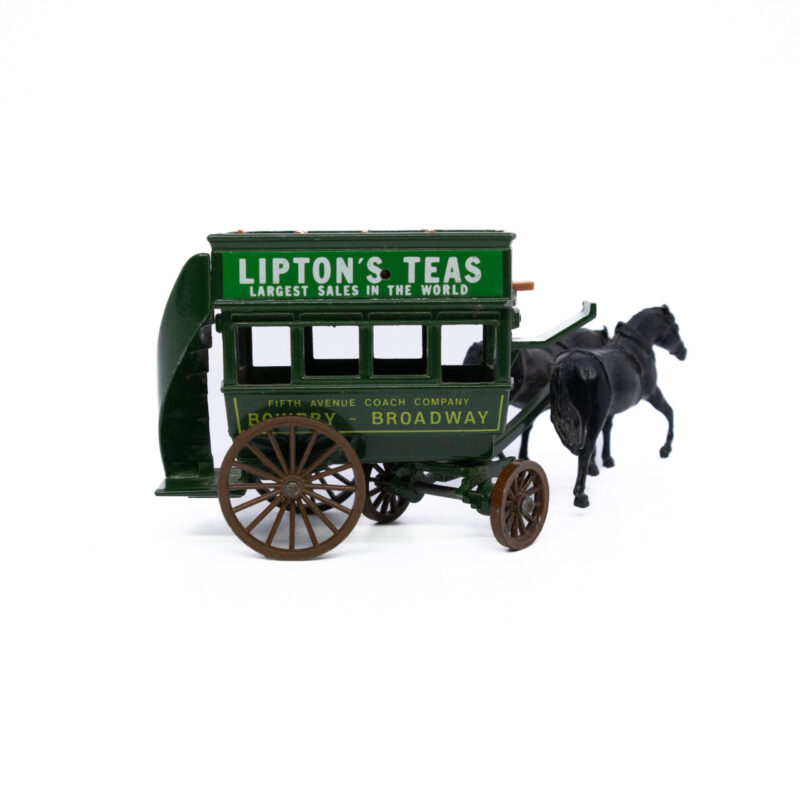 Lledo Days Gone Horse Drawn Bus Green Liptons Teas Bowery - Broadway #6354-1