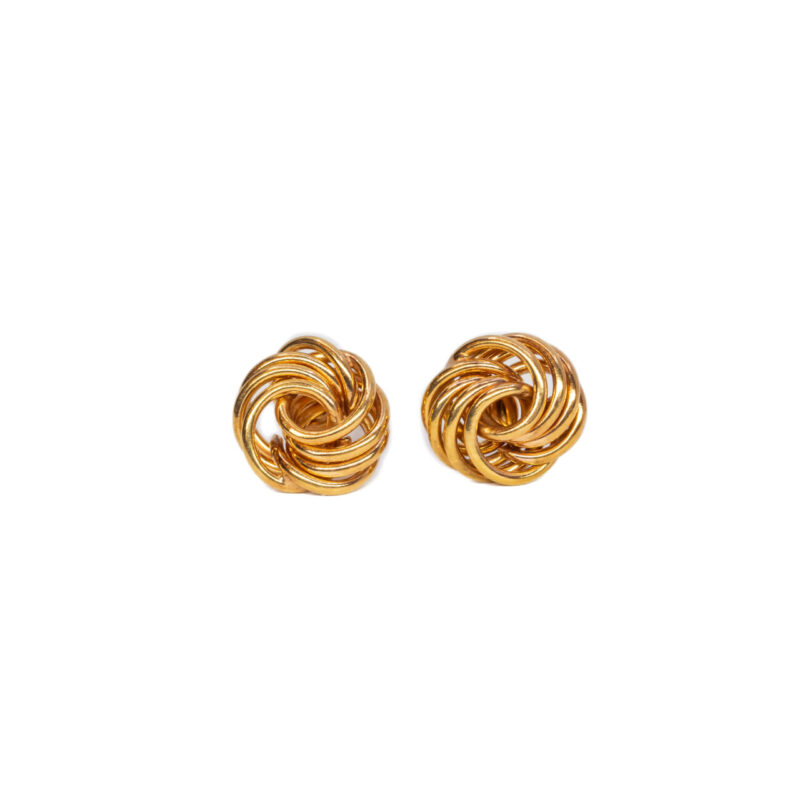 9ct Yellow Gold Knot Stud Earrings #64205