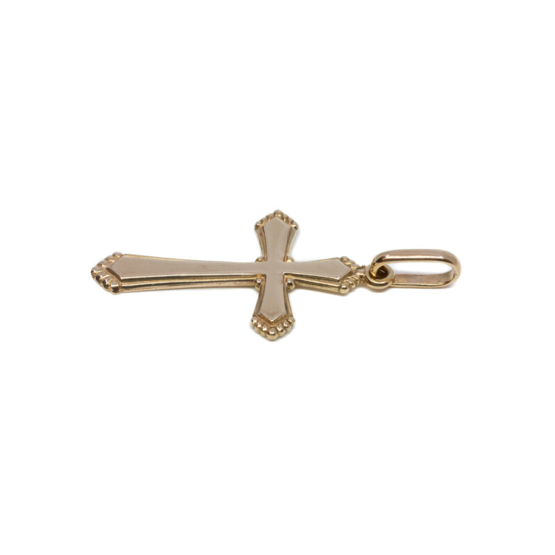 9ct Yellow Gold Large Cross Pendant #64484 - Image 5