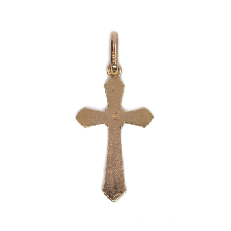 9ct Yellow Gold Large Cross Pendant #64484 - Image 2