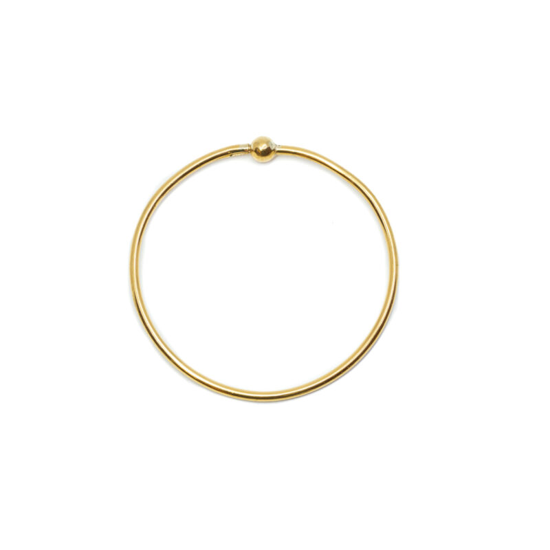 24ct Yellow Gold Round Bangle 59mm #64328