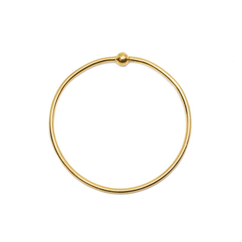 24ct Yellow Gold Round Bangle 59mm #64328