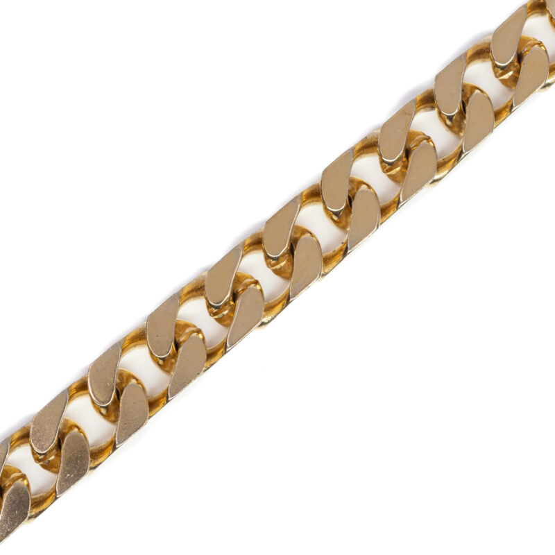 Gold-Plated Heavy Men's Curb Link Bracelet 21.5cm #8838