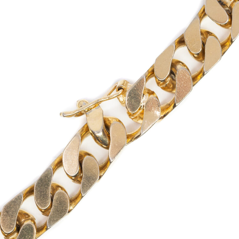 Gold-Plated Heavy Men's Curb Link Bracelet 21.5cm #8838