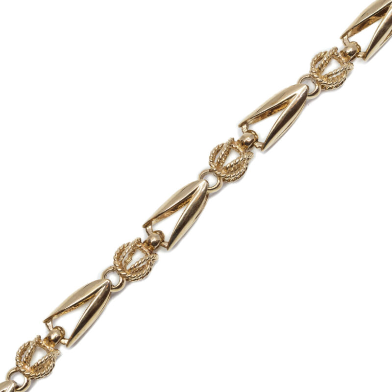 9ct Yellow Gold Fancy Link Bracelet with Eurobolt Clasp 19cm #64222