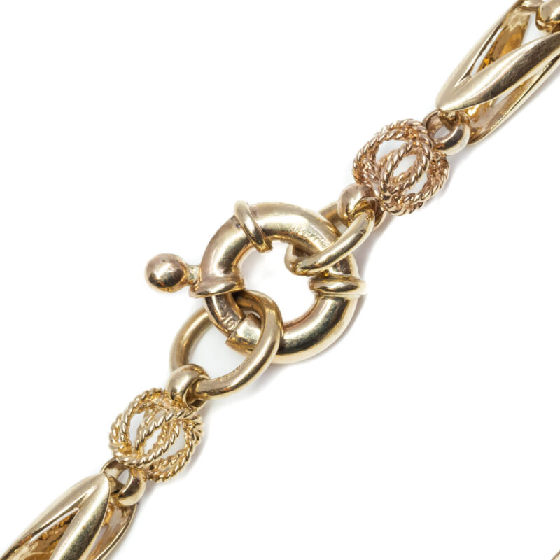 9ct Yellow Gold Fancy Link Bracelet with Eurobolt Clasp 19cm #64222