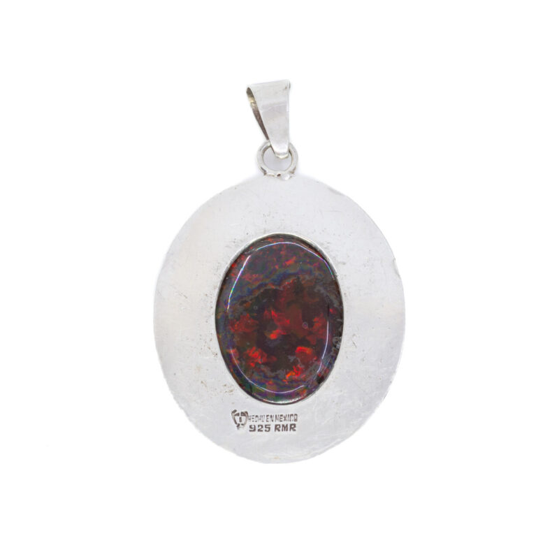 Sterling Silver Multi Coloured Resin Pendant #64312