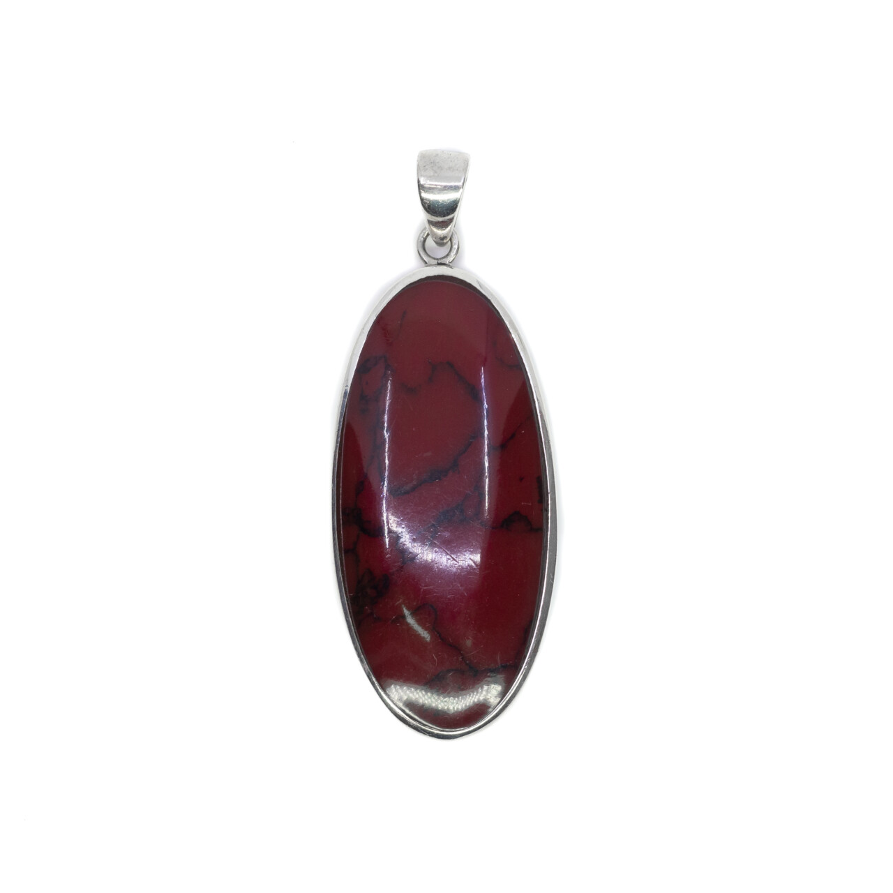 Sterling Silver Red Jasper Pendant #64305