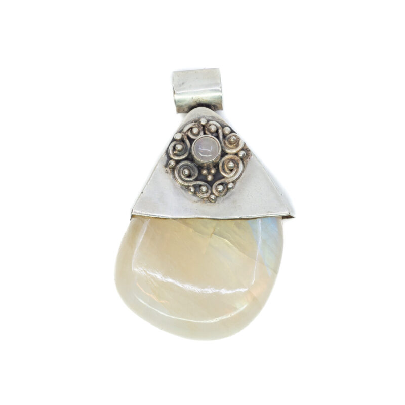 Sterling Silver Rainbow Moonstone Pendant #64306