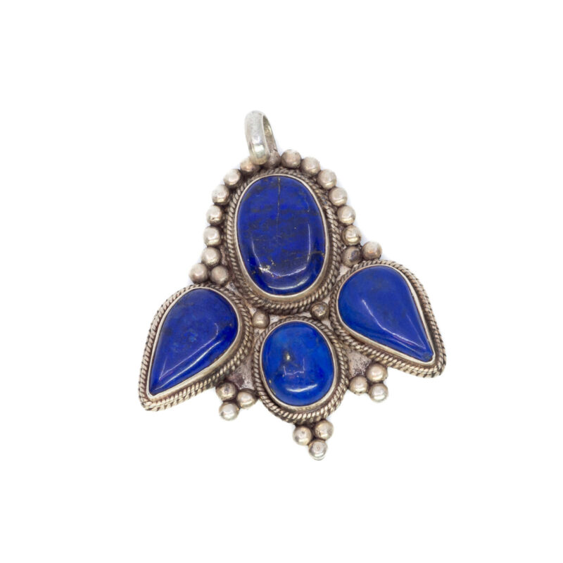 Sterling Silver Lapis Luzuli Large Pendant #64311