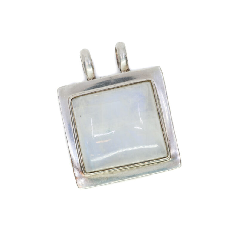 Sterling Silver Square Shaped Moonstone Pendant #64309