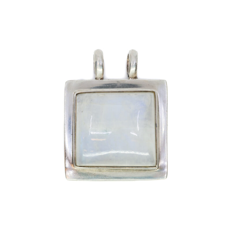 Sterling Silver Square Shaped Moonstone Pendant #64309