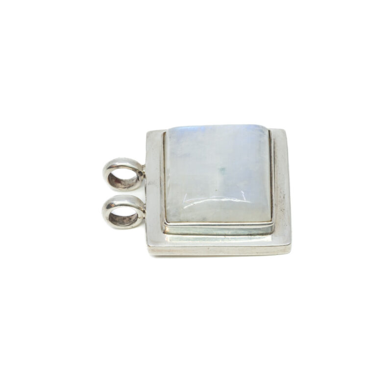 Sterling Silver Square Shaped Moonstone Pendant #64309