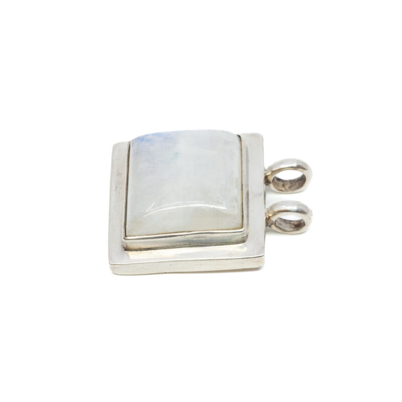 Sterling Silver Square Shaped Moonstone Pendant #64309