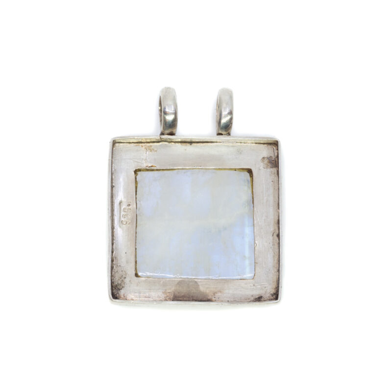 Sterling Silver Square Shaped Moonstone Pendant #64309