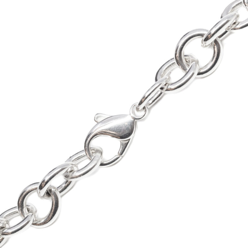 Sterling Silver Large Cable Link Chain Necklace 43cm #6201-4