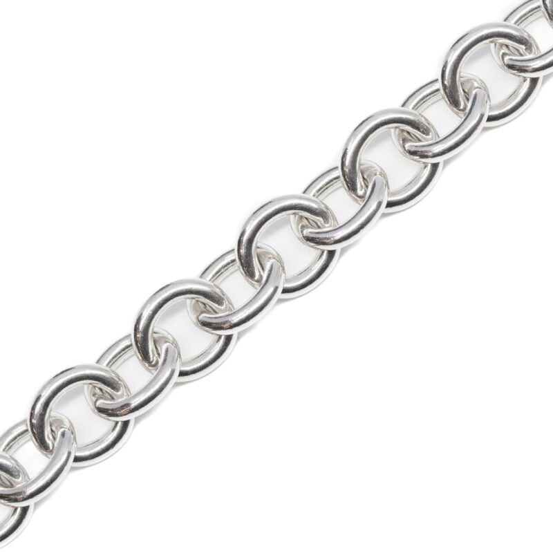 Sterling Silver Large Cable Link Chain Necklace 43cm #6201-4