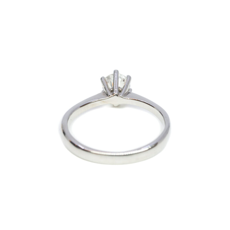 18ct White Gold 0.40ct Diamond Solitaire ring Size J1/2 Val $4400 #63397