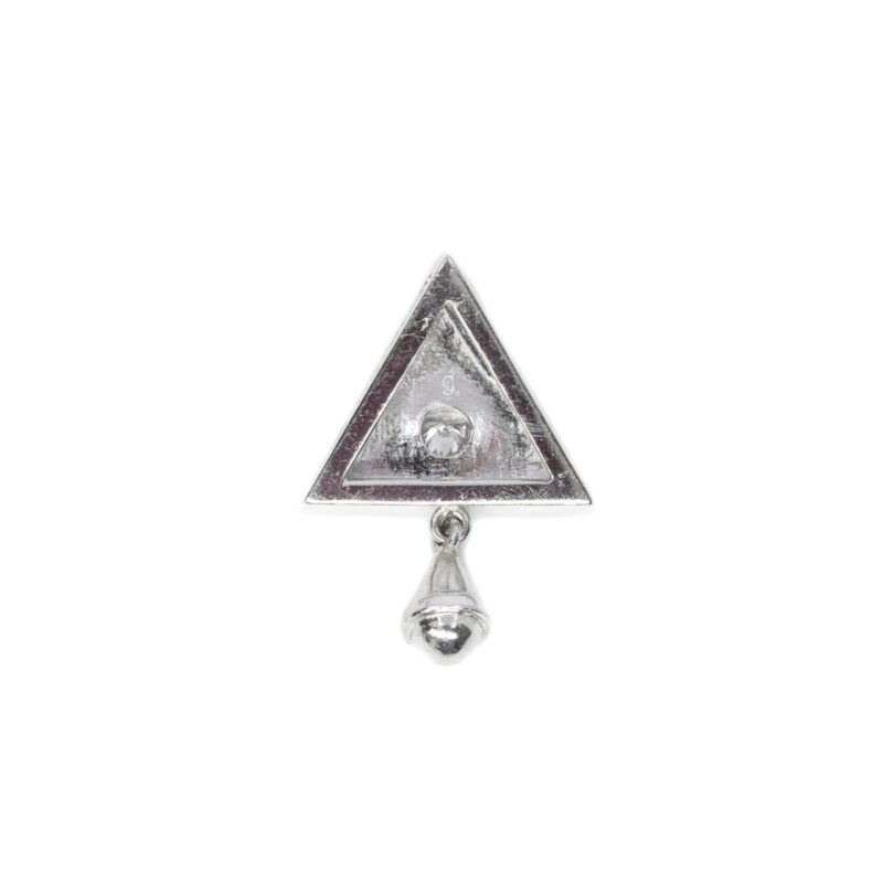 9ct White Gold Diamond Triangular Pendant #3048-4