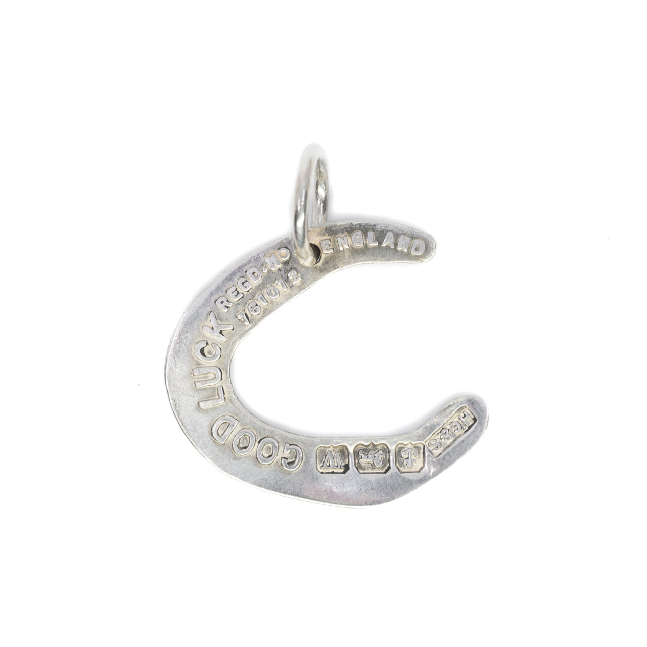 Vintage 1940’s Sterling Silver Lucky Horseshoe Pendant Hallmarked #7319-2