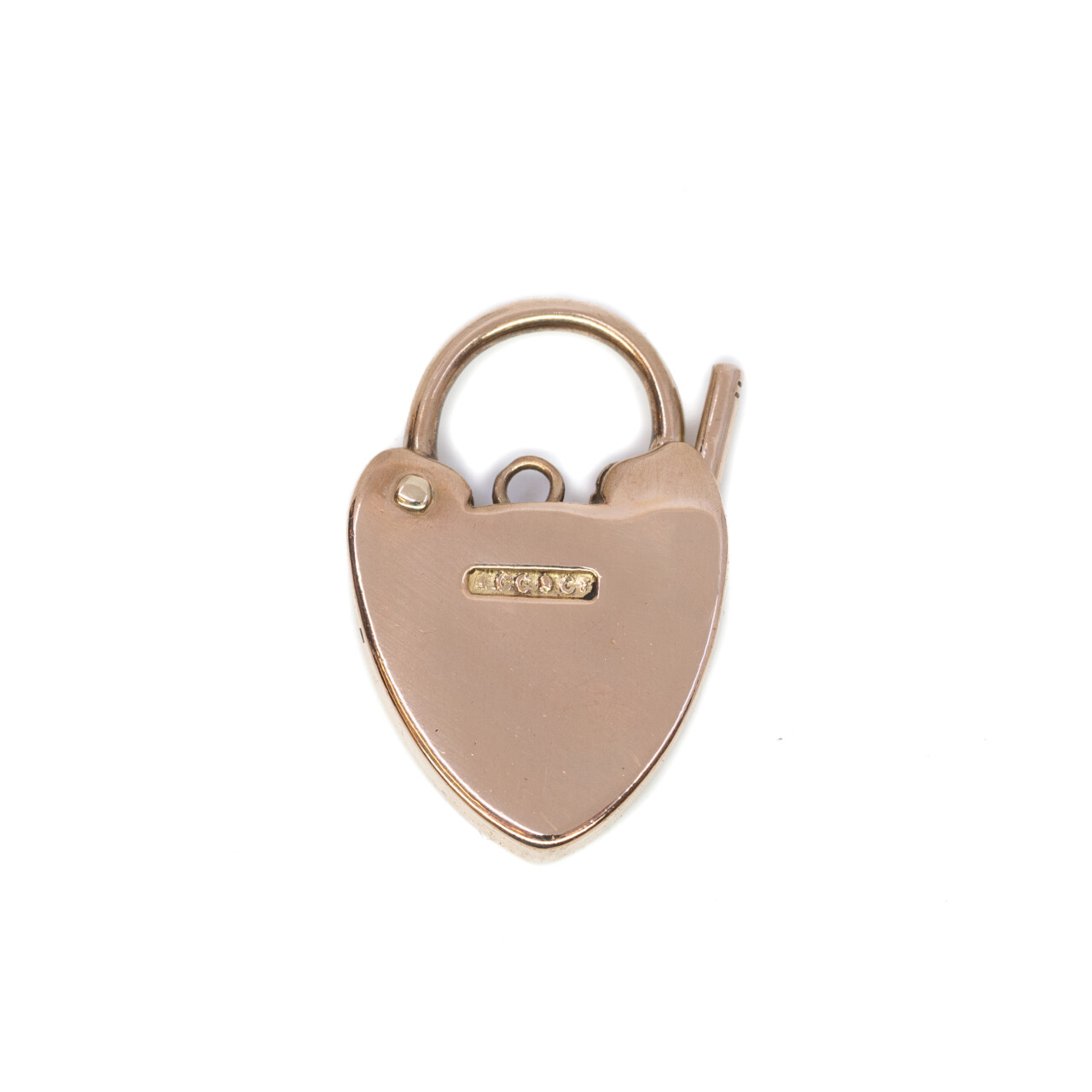 Vintage 9ct Rose Gold Love Heart Clasp Padlock Pendant #7319-5 Vintage 9ct Rose Gold Love Heart Clasp Padlock Pendant #7319-5 - Image 3
