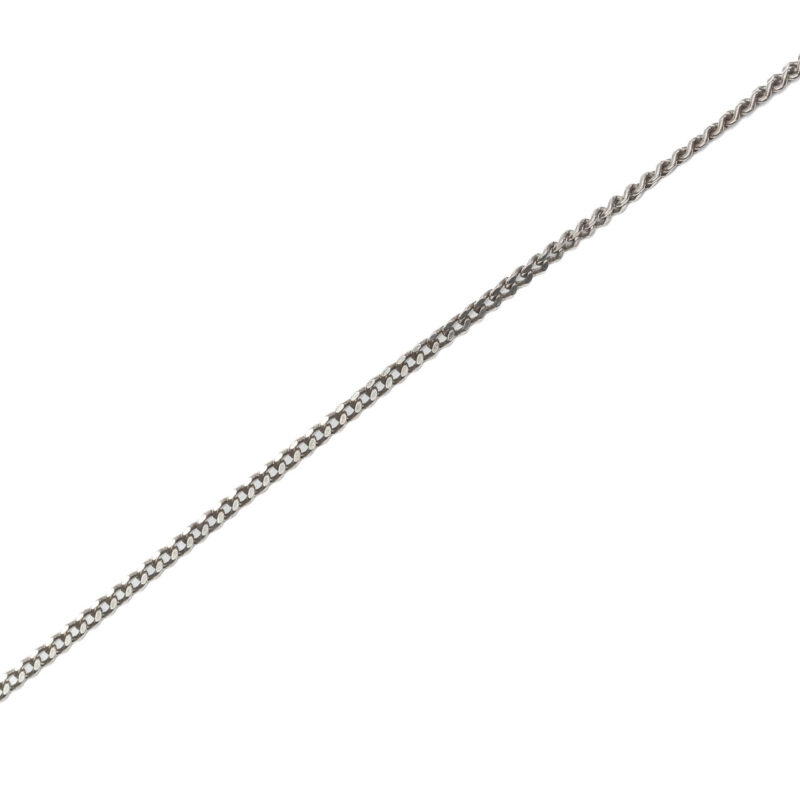 Sterling Silver Curb Link chain with Dolphin Pendant #64188