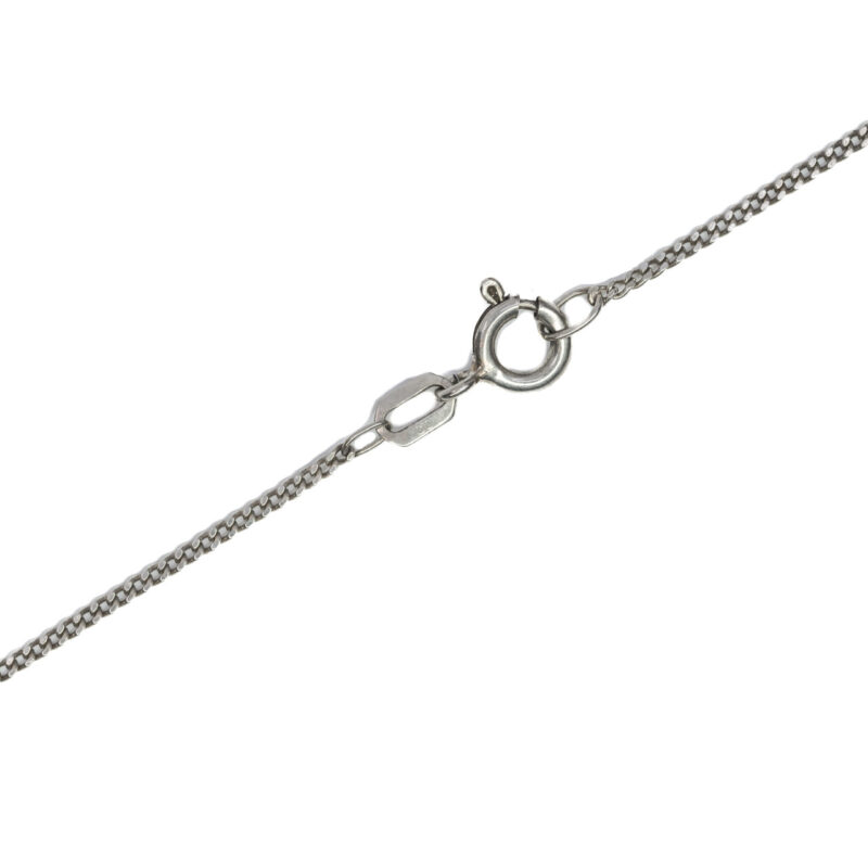 Sterling Silver Curb Link chain with Dolphin Pendant #64188