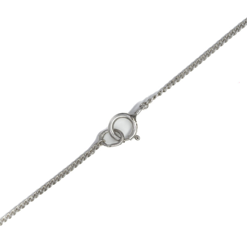 Sterling Silver Cub link chain with Heart Necklace #64187