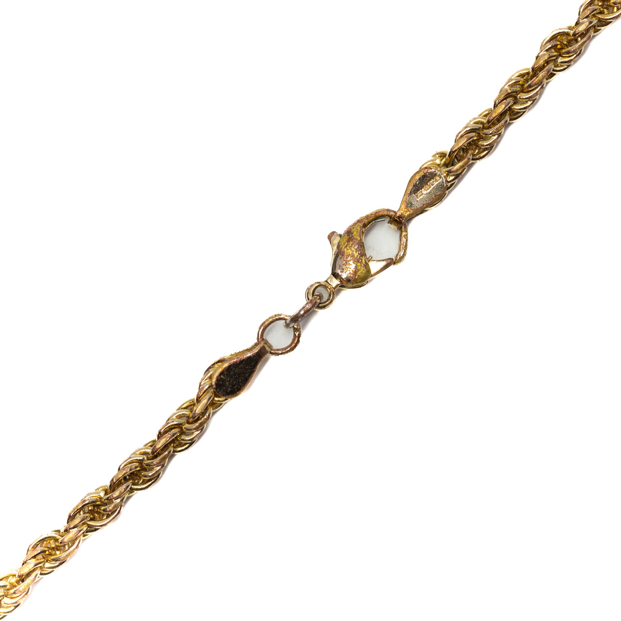 Vintage Yellow Gold-Plated Rope Chain 50cm #6354-3 Vintage Yellow Gold-Plated Rope Chain 50cm #6354-3 - Image 5
