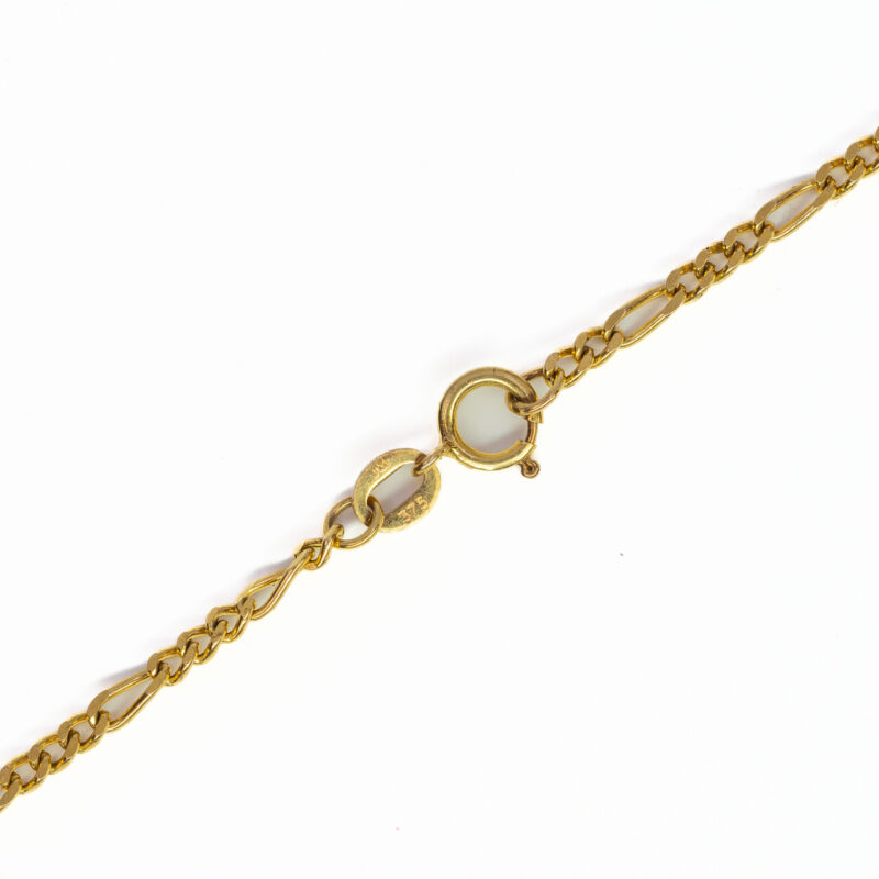 9ct Yellow Gold Figaro Link Chain Necklace 45cm #5042-13